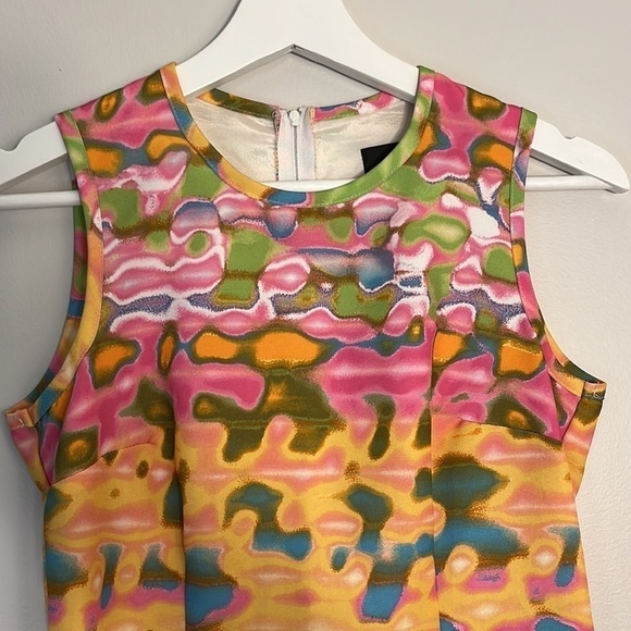 A-list BY WRAPPED•SIZE 3•SHEATH STYLE DRESS•SLEEVELESS•MULTI COLORED - Picture 3 of 13